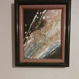 Abstract Art Piece with Black Frame